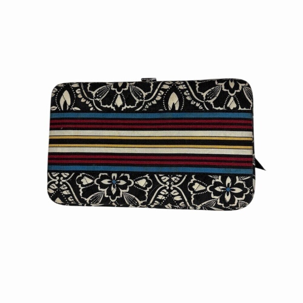 Vera Bradley Wallet Clutch Womens One Size Barcelona Stripe Floral